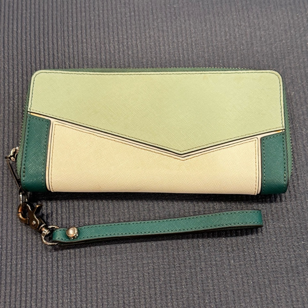Botkier wristlet clutch zip-around leather wallet